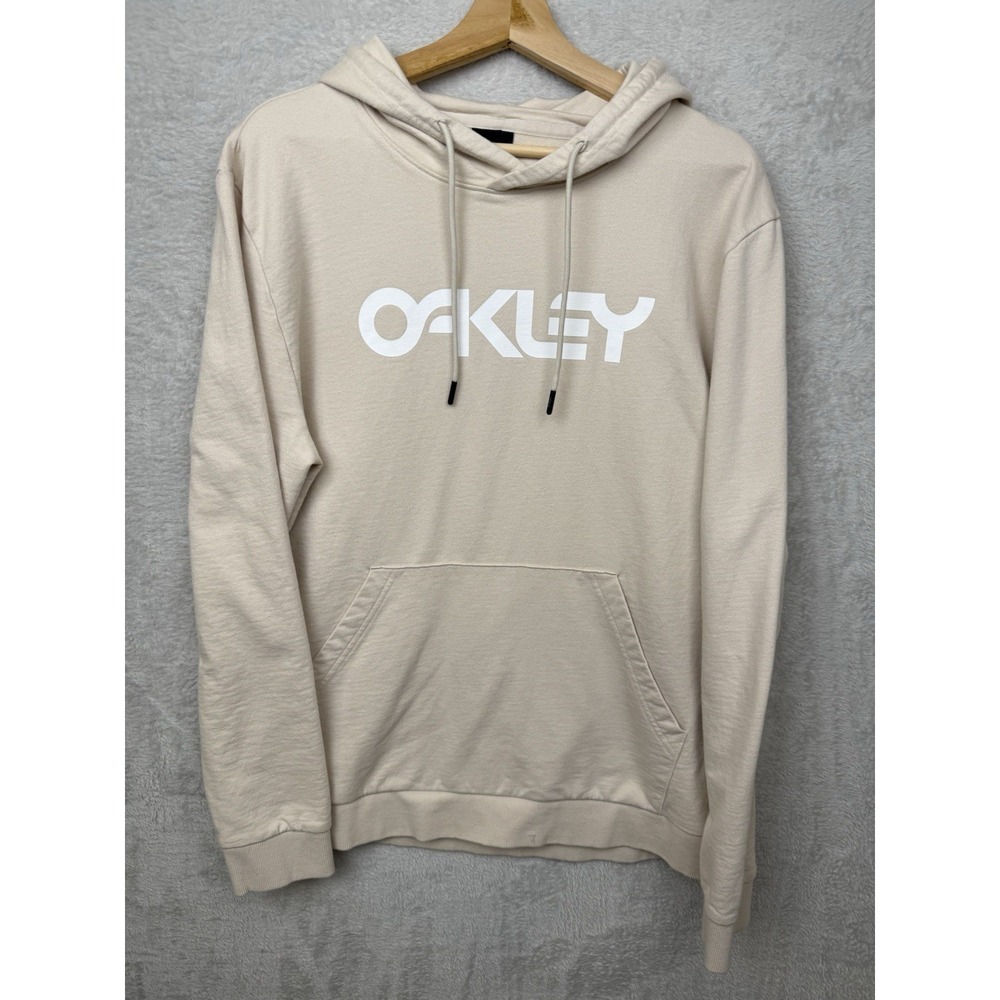 Oakley Teddy B1B Hoodie Cotton Pullover Cream White Regular Fit Men's XL
